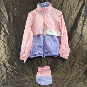 Vintage Windriver Pink Pastel Packable Jacket Womens Small